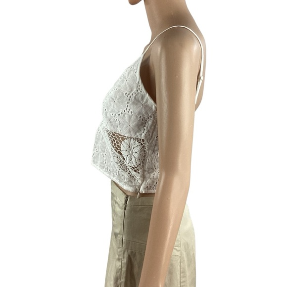 Line & Dot Lydia Cami Tank White Eyelet Cotton Top Size M - Picture 4 of 7